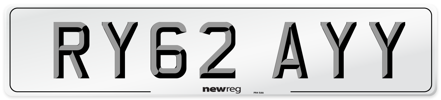 RY62 AYY Number Plate from New Reg